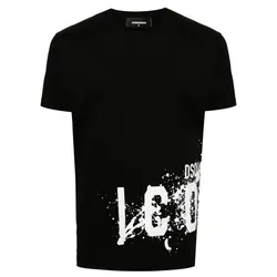 Áo Phông Nam Dsquared Tshirt With Logo S79GC0086S23009900 Black  Màu Đen Size S