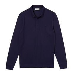 Áo Polo Dài Tay Nam Lacoste Smart Paris Long Sleeve Stretch Cotton Polo Shirt PH2481-10 Màu Xanh Navy Size 3