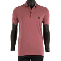 Áo Polo Nam Dolce & Gabbana D&G Pink Crown Corona Polo Shirt G8FX3T Màu Hồng Đỗ Size 44