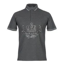Áo Polo Nam Dolce & Gabbana D&G Polo Shirt G8GH1T Màu Xám Đậm Size 44