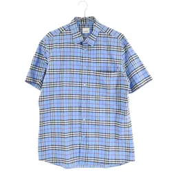 Áo Sơ Mi Nam Burberry Classic Shirt In Blue Kẻ Caro Màu Xanh Dương Size S