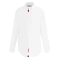 Áo Sơ Mi Nam Thom Browne White Poplin Hidden Three-stripe MWL010E/00906114 Màu Trắng Size 4