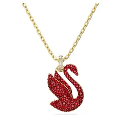 Dây Chuyền Nữ Swarovski Iconic Swan Pendant Swan, Medium, Red, Gold-Tone Plated 5647871 Màu Đỏ Vàng