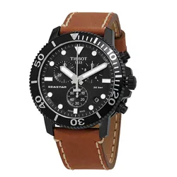 Đồng Hồ Nam Tissot Seastar 1000 Chronograph Quartz Black Dial Men's Watch T1204173605100 Màu Nâu