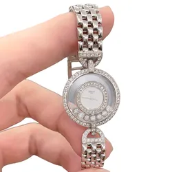 Đồng Hồ Nữ Chopard Happy Diamond White Gold Diamond Màu Bạc