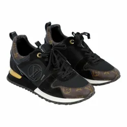 Giày Sneaker Nữ Louis Vuitton LV Run Away Marathon Running 1A3CVZ Màu Nâu Đen Size 35.5