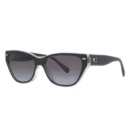 Kính Mát Coach Grey Gradient Cat Eye Ladies Sunglasses HC8370F 57458G 56 Màu Đen Xám