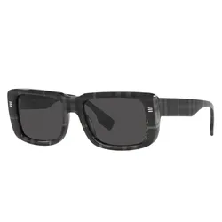 Kính Mát Nam Burberry Jarvis Dark Gray Rectangular Men's Sunglasses BE4376U 380487 55 Màu Xám Đen