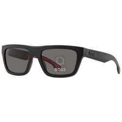 Kính Mát Nam Hugo Boss Polarized Grey Browline Men's Sunglasses BOSS 1450/S 0003/M9 57 Màu Đen