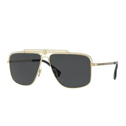 Kính Mát Nam Versace Dark Grey Rectangular Sunglasses VE2242 100287 61 Màu Xám Đậm