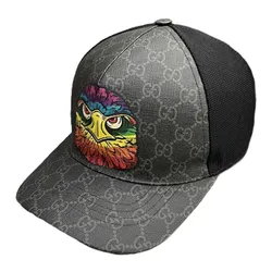 Mũ Gucci Eagle Print Baseball Cap Màu Đen Xám 99% Size L