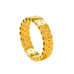 Nhẫn Kim Tiền Phú Quý Vàng 99 (24K) 1 Chỉ  Màu Vàng Gold