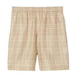 Quần Short Nam Burberry Shorts In Silk Twill Màu Be Size XS