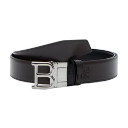 Thắt Lưng Nam Bally Reversible B Buckle Belt Màu Đen