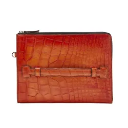 Túi Cầm Tay Nam Biagini Clutch Patin Orange Màu Cam