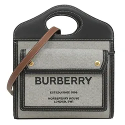 Túi Đeo Chéo Nữ Burberry Mini Tri-Tone Pocket Contrasting Color Bag Màu Xám Đen
