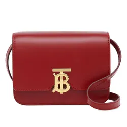 Túi Đeo Chéo Nữ Burberry TB Mini Dark Carmine Leather Màu Đỏ