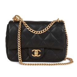 Túi Đeo Chéo Nữ Chanel 19 Mini Flap Bag Heart Chain Màu Đen