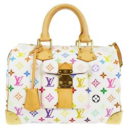 Túi Xách Nữ Louis Vuitton LV White Monogram Multicolor Speedy 30 Handbag M92643 Màu Trắng Họa Tiết
