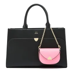 Túi Xách Tay Lyn Prive Crisp M Tote Bags LL23CBS064 Màu Đen | Vua Hàng Hiệu