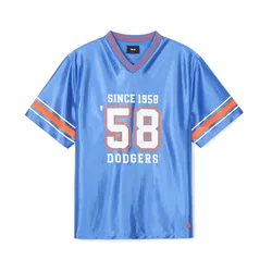 Áo Bóng Đá MLB Tshirt Varsity Number V Overfit LA Dodgers 3ATSV1143-07BLP Màu Xanh Blue