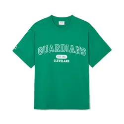 Áo Phông MLB Overfit Varsity Cleveland Guardians 3ATSV0243-45GNP Tshirt Màu Xanh Green