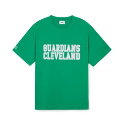 Áo Phông MLB Tshrit Overfit Varsity Cleveland Guardians 3ATSV0643-45GNN Màu Xanh Green