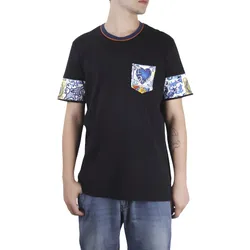 Áo Phông Nam Dolce & Gabbana D&G T-Shirt Họa Tiết G8JD0T G7OLW Màu Đen Size 44