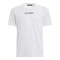 Áo Phông Nam Dolce & Gabbana D&G White With Logo Printed Tshirt G8JM4Z FU7EQ W0800 Màu Trắng