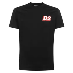 Áo Phông Nam Dsquared2 Black With Logo Printed Tshirt S74GD1032 S23009 900 Màu Đen