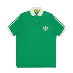 Áo Polo Gucci x  Adidas Shirt 700497 XJEVF 3063Màu Xanh Lá Size XS