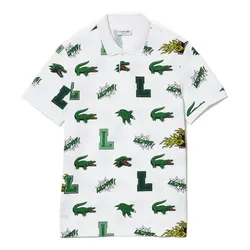 Áo Polo Nam Lacoste Holiday Regular Fit Crocodile Print Polo PH1464-00 Màu Trắng Size 4