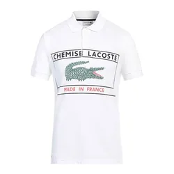 Áo Polo Nam Lacoste Made in France Regular Fit Organic Cotton Shirt Màu Trắng Size 4