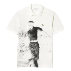 Áo Polo Nam Lacoste Original L.12.12 René Print PH3449-10 Màu Trắng