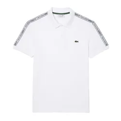 Áo Polo Nam Lacoste Regular Fit Logo Stripe Stretch Cotton PH5075-00-100 Màu Trắng Size 4