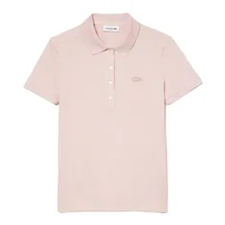Áo Polo Nữ Lacoste Women's Slim Fit Light Pink Polo Shirt PF5462-10 Màu Hồng Nhạt Size 38