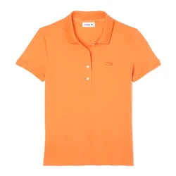 Áo Polo Nữ Lacoste Women's Slim Fit Orange Polo Shirt PF5462 NPB Màu Cam Size 34