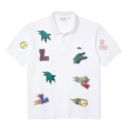 Áo Polo Unisex Lacoste Holiday Design-Your-Own PH1424 Màu Trắng Size XXS