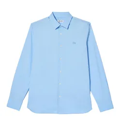 Áo Sơ Mi Nam Lacoste Men's Slim Fit French Collar Cotton Poplin Shirt CH5253-00 Màu Xanh Blue Size 38