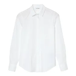 Áo Sơ Mi Nữ Lacoste Slim Fit White Shirt CF5910 001 Màu Trắng Size 32