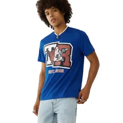 Áo Thun Nam True Religion TR Logo Tee 106309 - TA01 Tshirt Màu Xanh Size M