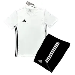 Bộ Quần Áo Cộc Tay Adidas Sereno AEROREADY 3-Stripes Màu Đen Trắng Size M