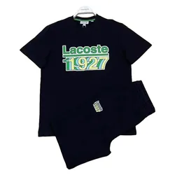 Bộ Quần Áo Cộc Tay Nam Lacoste Abysm 1927 Graphic Màu Xanh Navy Size 5