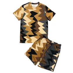Bộ Quần Áo Cộc Tay Nam Nike Jordan ZicZac Flight MVP Màu Nâu Size M