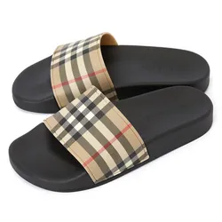 Dép Burberry Vintage Camel Slides 8057037 Màu Nâu Đen Size 41