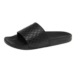 Dép Gucci GG Guccissima Sides Sandals 567115 Màu Đen Size 39