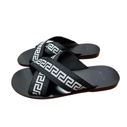 Dép Nam Versace Sandals VSC01 Màu Đen Trắng Size 41