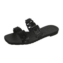 Dép Nữ Gucci Sandal Wanita High Quality GC Rubber Slides Flat Hitam Màu Đen Size 39