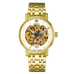 Đồng Hồ Nam Bentley Skeleton BL1833-15MKKD-AMK-V Màu Vàng Trắng