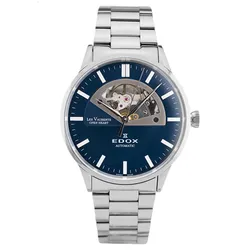 Đồng Hồ Nam Edox Les Vauberts Automatic 85014-3M-BUIN Màu Xanh Bạc